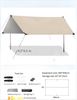 UV resistant camping tarp with poles Camping canopy Waterproof and Ultralight survival tent tarp