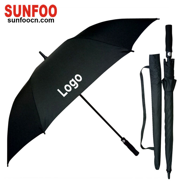 Extra Large Automatic Fiberglass Frame Golf Umbrella Logo Print Waterproof Big Umbrella Adults-for Camping Hanging Wholesale