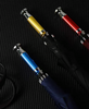 High-grade red black 30 inch straight handle automatic umbrella business double layers pongee fabric golf umbrella custom logo