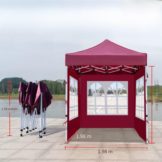 Custom Folding Large Gazebo Party Tent Outdoor Canopy Garden Sun Shade Trade Show Pop Up Awning Tents Hexagonal diamond frame
