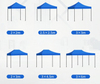 3x4.5 Waterproof Trade Show Folding Tent Pop-Up Canopy with Steel Frame Outdoor Parties Events Customizable Logo Printing