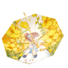 Triple Fold Umbrella Wooden Handle Girl's Fresh Black Glue Sunscreen Umbrella Sunny Umbrella Print Logo