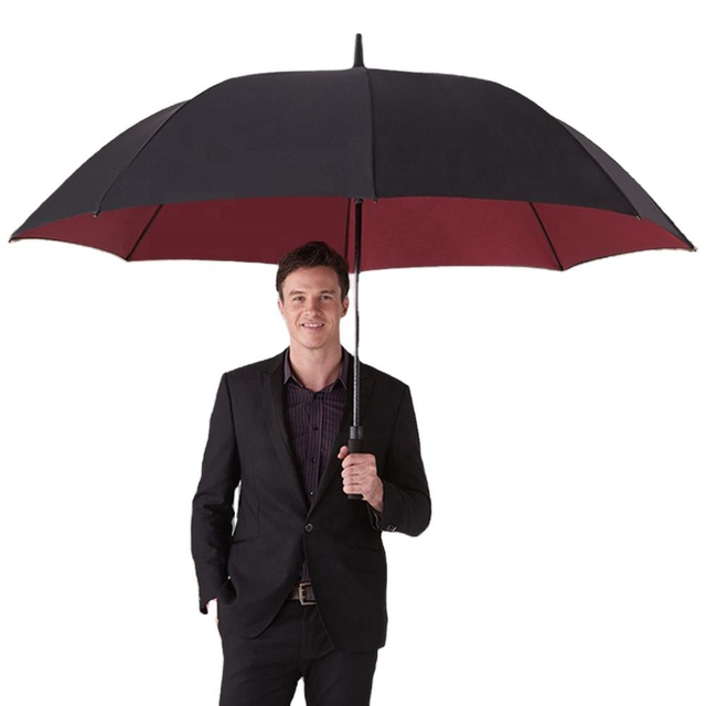 Double Layer Extra Large Oversized Golf Umbrella Heavy Duty Long Stick Rain Umbrellas Auto Open Windproof Waterproof Polyester