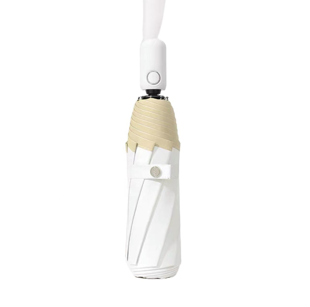 Fashionable umbrella rain 3 folding manual control sun umbrella wooden handle custom print for adults