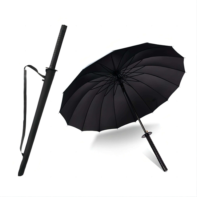 Promotion 8k/16k/24k Japanese samurai sword long handle umbrella