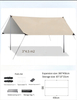 UV resistant camping tarp with poles Camping canopy Waterproof and Ultralight survival tent tarp