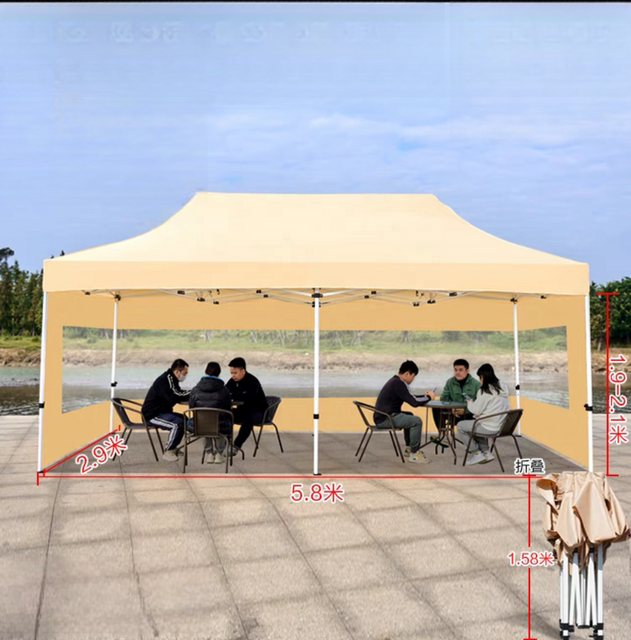 Outdoor advertising tent four corners folding telescopic awning four feet stall parking aluminium waterproof exhibition tents