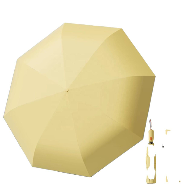 Fold Wood Handle Umbrella With Uv Protection,Wholesale Color Glue Rain Umbrella From Supplier