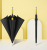 High-grade red black 30 inch straight handle automatic umbrella business double layers pongee fabric golf umbrella custom logo