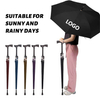 High Quality Windproof and Waterproof Personalized Classic UV Design Straight Umbrella for Adults Customized Logo Sunshade